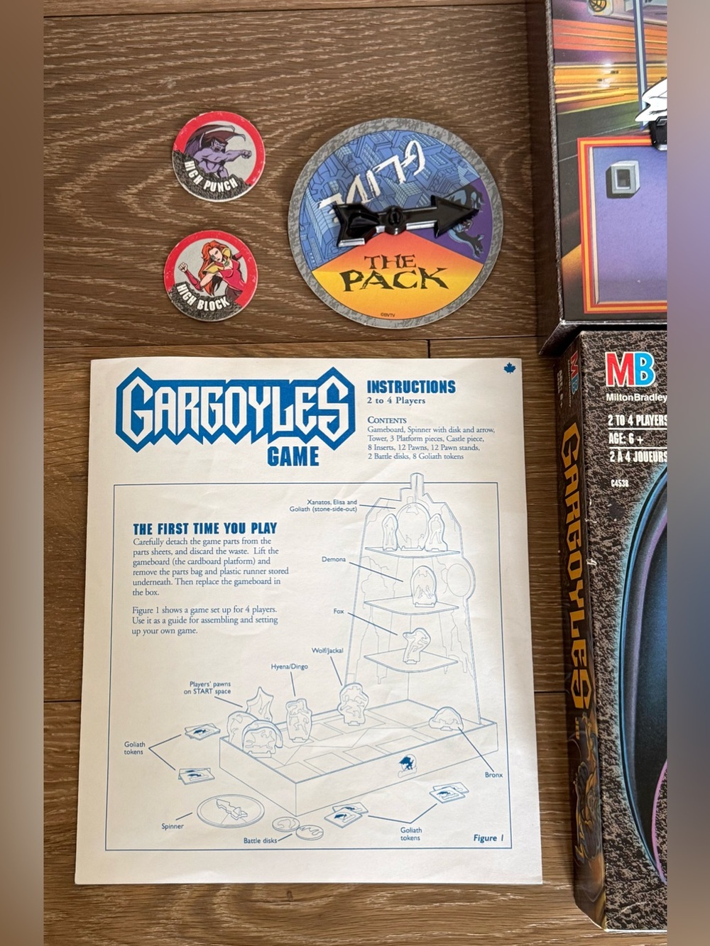 VINTAGE 1994 Disney Gargoyles Board Game Milton Bradley - 100% COMPLETE - Picture 4 of 15
